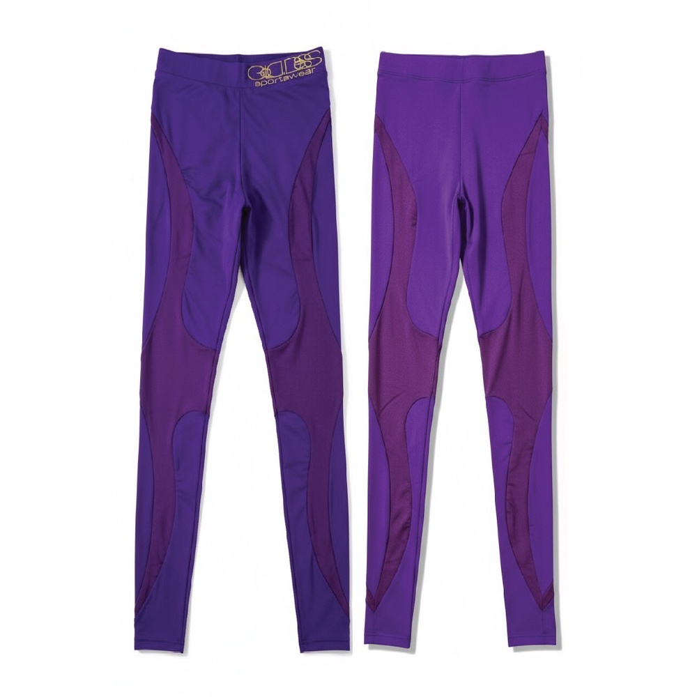LEGGINGS GOLDDESS SPORTSWEAR, PURPLE MATT/SHINY -  NEW WITHOUT TAG
